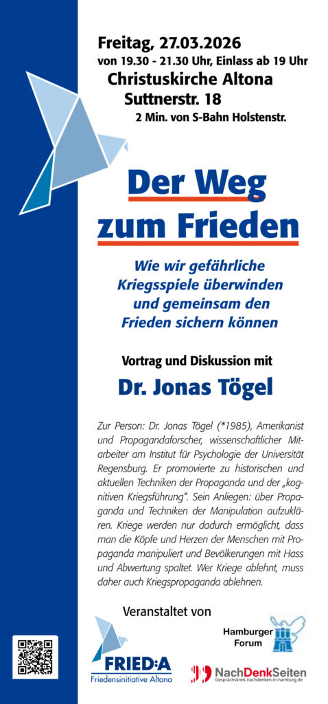 Wie wir gefährliche Kriegsspiele überwinden und gemeinsam den Frieden sichern können